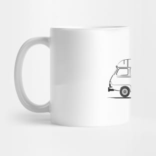 Renault Estafette Van High Top Black Mug